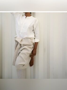 Mojave Desert Skin Shield Undyed Linen Spa Pants Beige One Size Minimalist 

Exc